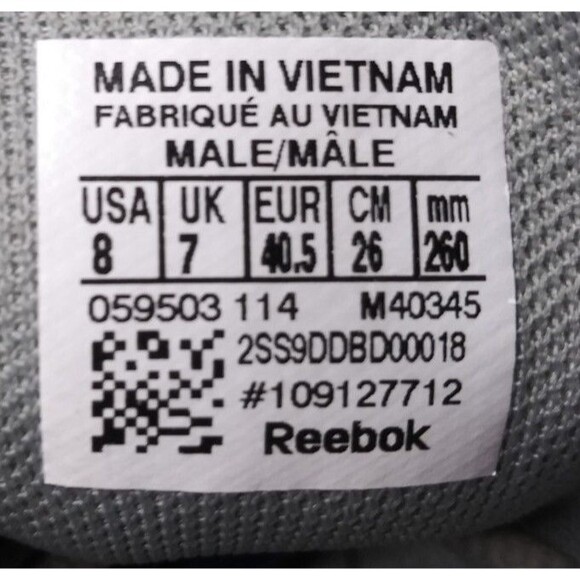 Reebok Running Shoes Mens Size 8 Track Sneakers Gray - Picture 7 of 8